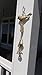 Rustic Bird Wind Chime with Gold Bells and Glass Beads – Handmade Hanging Door or Garden Accent with Jute Cord