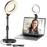 InnoGear Desk Ring Light with Stand, 60 LED 10W Overhead Portable Selfie Light Video Conference Lighting with Clip Camera Light for Monitor Laptop Computer Zoom Call Live Streaming Video Recording
