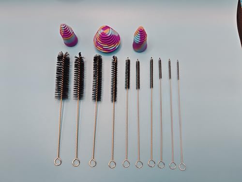 Image of Long Handle Cleaning Kit for Bottles & Straws, 3PCS Silicone Cleaning Plugs, Cleaner Brush with 10PCS Bottle Brushes Set for Cleaning Great for Sports Water Bottles