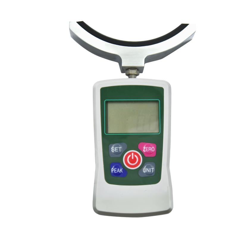 Dinamómetro de mano para medir fuerza muscular, precisión ±1 %, carga máxima 500 N / 50 kg / 110 lb, división de carga 0.1 N / 0.01 kg / 0.01 lb, función de apagado automático miniatura 2