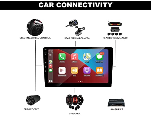AUTO SNAP 9 Inch HD 1280 Android Display Double Din Stereo Player 15 Android Auto Wireless Car Play Gorilla Glass IPS Display Car Stereo 4GB RAM 32GB ROM