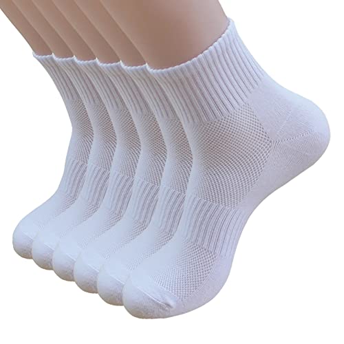 Lot de 6 paires de chaussettes fines en coton pour homme et femme, 02 : blanc, S Cover