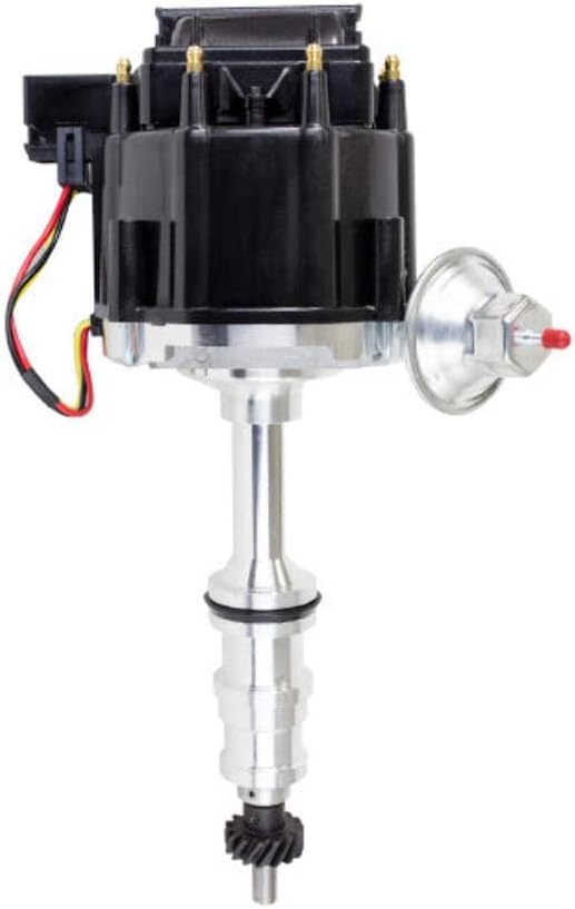 Top Street Performance JM6508BK HEI Distributor with Black Cap (Vacuum Advance)