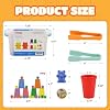 Bmag Counting Bears with Matching Sorting Cups,Pre-School Math Learning Games with 2 Dices,Color Recognition STEM Educational Toy for Toddler Bonus Tweezers, Storage Box, Activity Cards