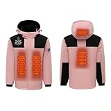Ekiregaii Chaqueta térmica para mujer, sin banco de energía, inteligente, casual, unisex, resistente al viento, impermeable, USB, inteligente, temperatura constante, con capucha, para hombres y