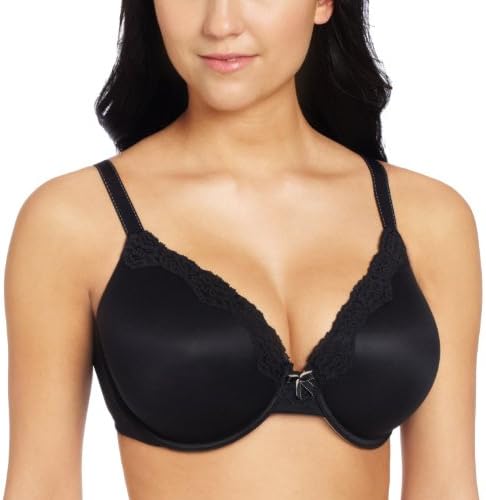 Maidenform Women's Comfort Devotion Embellished Bra, Black/Body Beige,34DD