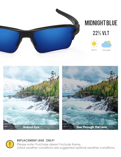 Image of BLAZERBUCK Anti Salt Replacement Lenses & Sock Kit for Oakley Flak 2.0 XL OO9188 Sunglasses