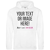 Personalised Hoodie with Any Text or Image Men Women, Unisex Personalised Text and Image Hoodie, Gift Personalised Gift For Him or Her, Personalised Gifts for Him or Her Hoody Personalise this adults hoodie with any writing or image, printed on the f...
