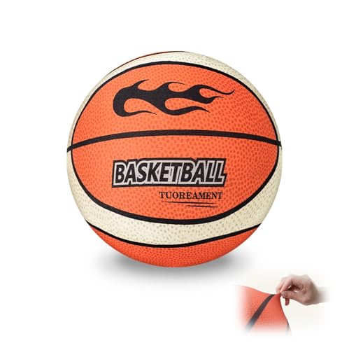 YONHTUTU Upgraded Silent Basketball Size 3, Indoor Soft Foam Basketball with Cover, Bounce Quiet Basket Ball for Indoor Training and Quiet Dribbling, Soundless Mute Noiseless Airless Basket Ball