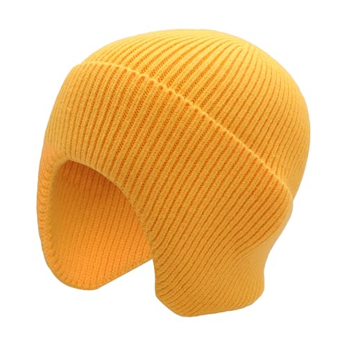 Bonnet d'hiver pour homme tricot chaud doublé avec cache-oreilles style tendance
