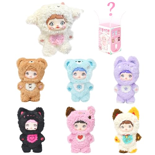 Nommi Blind Box, 1 PC Nommi Loveliness Never Ends Doll for Collectors, Kawaii Vinyl Plush Doll with 3 Expressive Eye Changes, Collectible Figures for Holiday Birthday Gifts(1 of 7 Possible Styles)