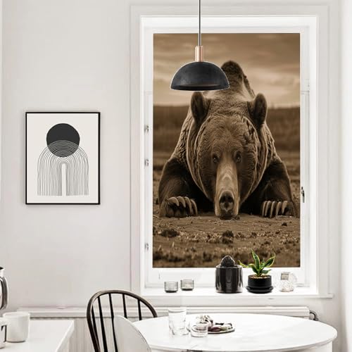 Película adhesiva para ventana con diseño Modern Bear miniatura 4