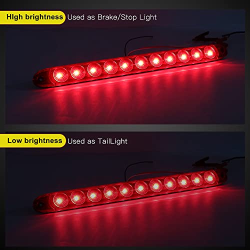2pcs Trailer Light Barra 16in 11led Para Parque Parque De Giro Sinais De Freio De Traseiro Leve Trai