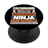 Fachmann Versicherungsvermittlung Multitasking Ninja lustig PopSockets mit austauschbarem PopGrip