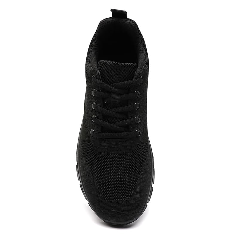 Image of Womens Tennis Shoes Sneakers Walking Running Gym Athletic Slip On Shoes Casual Workout Shoes for Women Lightweight Comfortable Breathable Black US Size 8.5