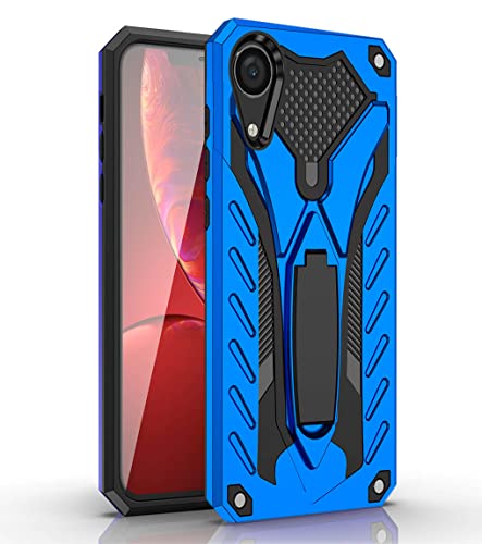 SEAHAI Coque pour Samsung Galaxy A03 Core Coque, Silicone Housse Anti-Scratch PC Arrière Panneau/TPU Aux Chocs/Parenthèse Pliable Antichoc Étui pour Samsung Galaxy A03 Core, Bleu