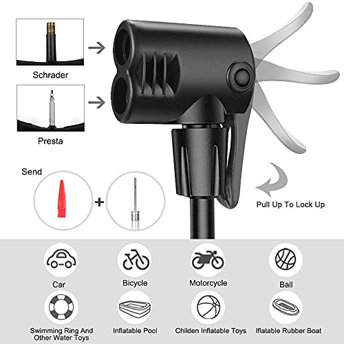 image for Bike Pump, Atyupmo Mini Bicycle Pump Portable Bike Floor Pump Bike Tir