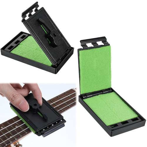 Nogeqi 2 Stück Guitar Cleaner für Gitarren Zubehör, Tragbare Gitarrenpflege Set Gitarre Zubehör Reinigungsset, Gitarrensaiten Reiniger Guitar Cleaning Kit für Bass, Ukulele Musikinstrumenten-Pflegeset