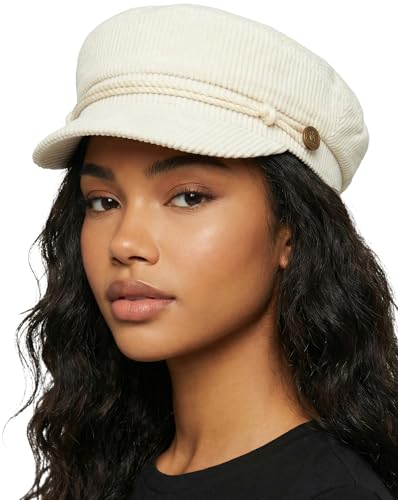 Funky Junque Corduroy Newsboy Hat for Women – Trendy Greek Fisherman Cap, Classic Baker Boy Newsies Hat, Soft Vintage Ladies Fashion Cap - Corduroy - Beige