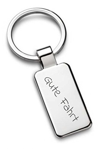 Preisvergleich Produktbild Schlüsselanhänger mit Gravur - Gute Fahrt - verchromt 7288