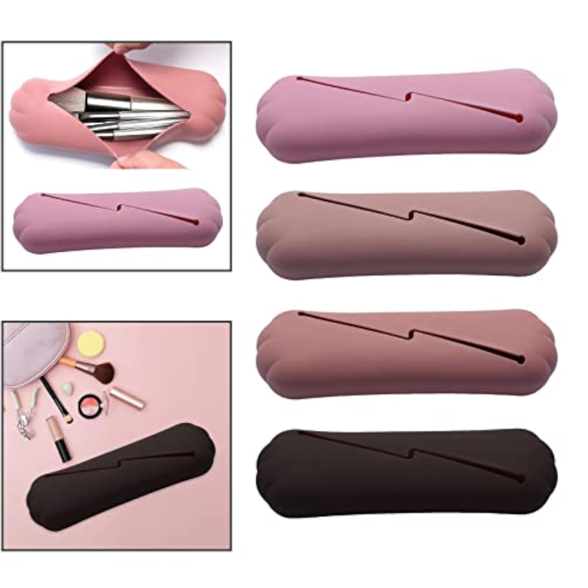 3xTravel Makeup Brush Holder Soft Case