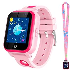 Smartwatch voor Kinderen met 18 spellen, 2 * Camera’s, Stille Modus met HD-Touchscreen, Stappenteller voor Calorieën…