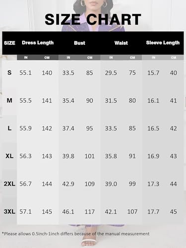 Image of PinkPatty Women's Casual 3 /4 Sleeve Polo V Neck Bodycon Maxi Dress