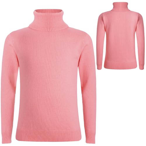 Toddler Baby Girls Pullover Jumper Turtleneck Sweaters Casual Long Sleeve Knit Tops