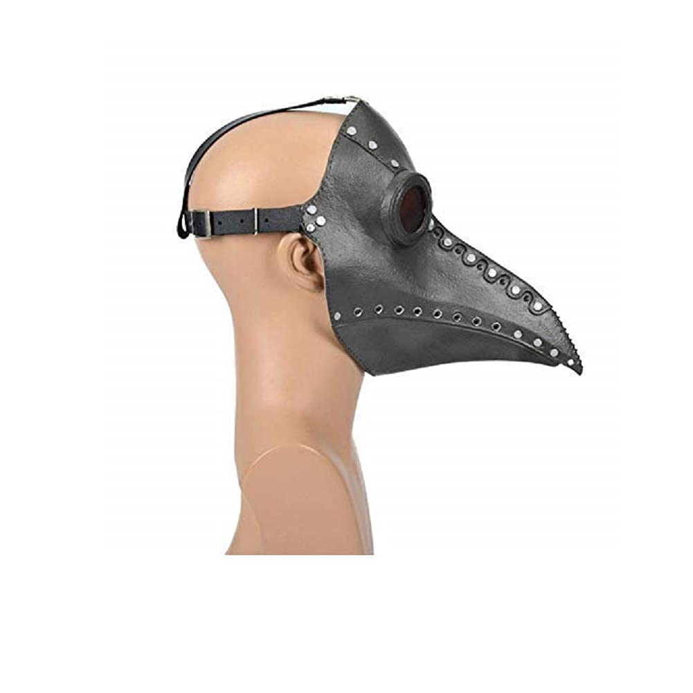 LuChangGongLu Schnabelmaske,Plague Doctor Bird Mask,Halloween Cosplay Party Props Costume Props (Black)