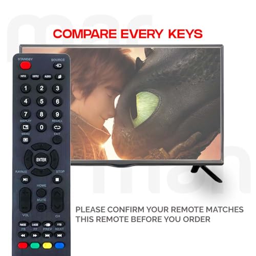 Image of marman Compatible with iBell Tv Remote Control Original Suitable for LED LCD Television Non Voice Command - Match Exactly with Existing Remote Key by Key for Better Performance