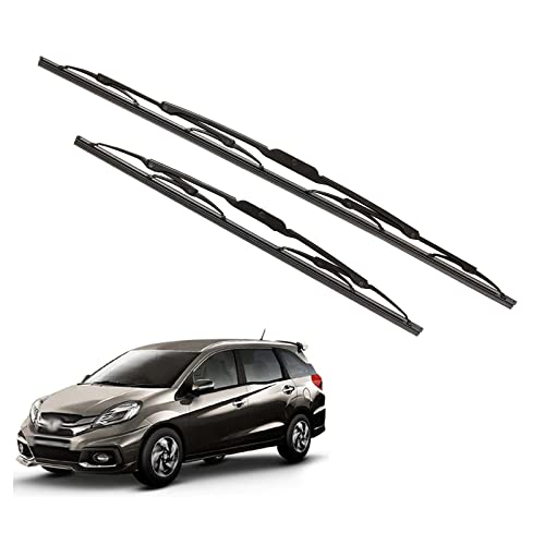 Image of Kylo Windshield Wiper for Mobilo /Conventional and Traditional Metal Type Windshield Water Repellency Scratch Proof Metal Wiper Blades Suitable for Mobilo (Driver Side - 22 inch, Passenger Side - 15 inch)