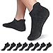 Produktbild Falechay 8 Paar Socken Herren 47-50 Sneaker Socken Damen Hablsocken Laufsocken Baumwollesocken Unisex,Dunkelgrau 47-50