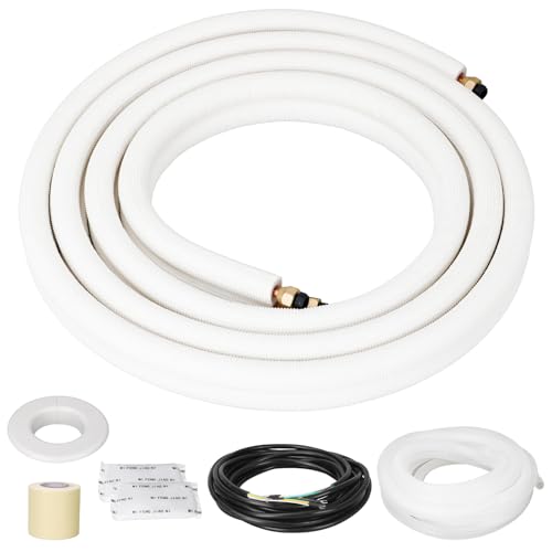 13 Ft Mini Split Line Set Air Conditioning Copper Tubing Pipe Extension 1/4