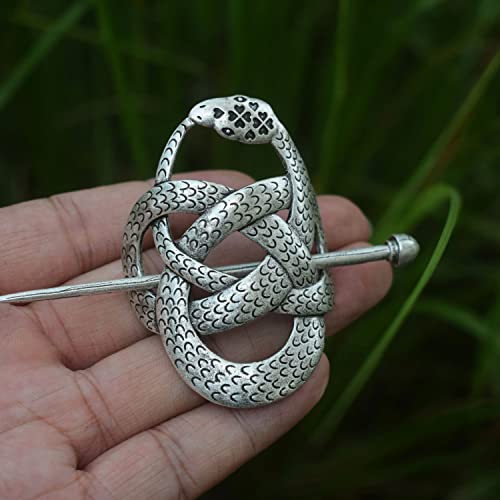 Vintage Style Medieval Metal Hairpins Wiccan Viking Hair Pin Barrette Hair (Snake) #TOP4