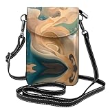 Dunhuang Mystery Petit sac à bandoulière pour femme en cuir synthétique avec emplacements pour cartes et sangle réglable