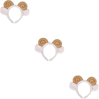 فوميز. 3 قطع من اغطية الراس الرائعة على شكل قرن الماعز، عصابة راس قطيفة للاذن، عصابة راس مخملية على شكل قرن الاغنام، اطواق شعر حيوانات، باندانا للنساء، عصابة راس شوفار