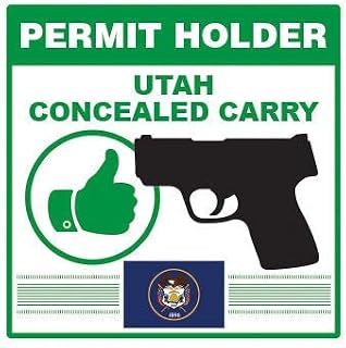 ION Graphics Magnet Utah Concealed Carry Permit Holder Magnetic Vinyl Self Adhesive Vinyl 2a permited v2 5" Car Magnet Bumper Sticker