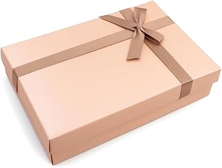 Red Dot Gift® 1-Pack Elegant Peach Color (13.5cmX22cmX5.5cm) Paper Gift Box