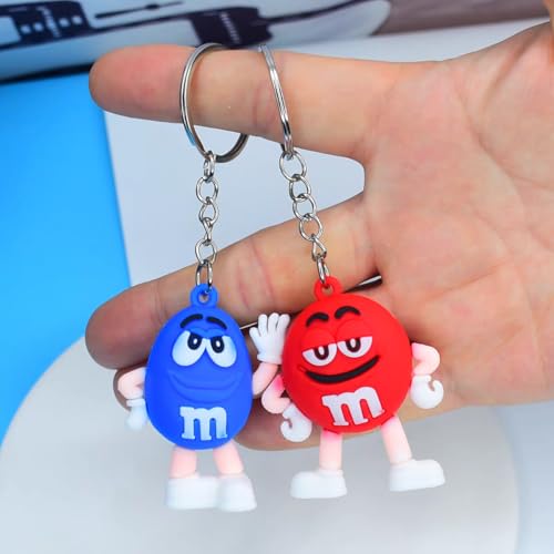 Shamoparty M Bean Porte-clés Mini Fête Favoris Sportifs Charme pour Sac à Dos Accessoires Fête Cadeaux d'Anniversaire Enfant Mignon M&M's Chocolat – vue 5