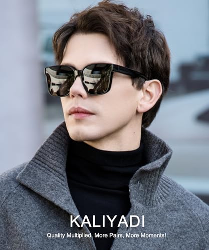 Image of KALIYADI Fit-Over-Glasses Polarized Sunglasses-for-Men Wrap-Around-Sunglasses: Mens Polarized Sunglasses UV400 Protection