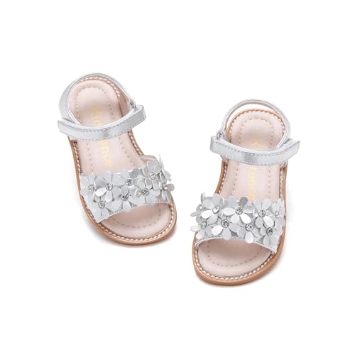 Image of Kiderence Toddler Flower Girl Sandals Open Toe Dress Shoes Wedding Party