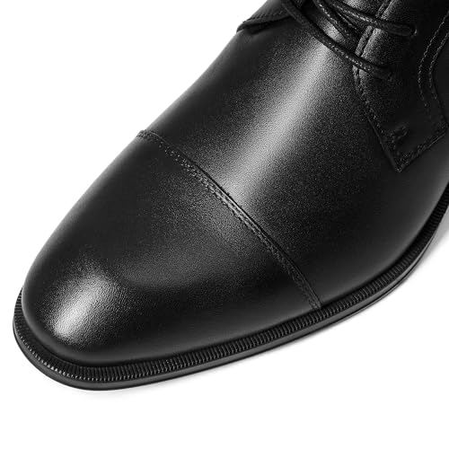 Image of Holy dove Men's Dress Boots Side Zipper Comfort Full-Grain Leather Business Office Cap Toe Oxford Short Ankle Boot Size 9