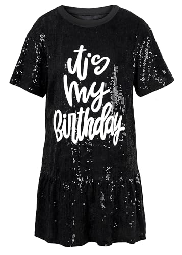 Image of FLOYU Women Sequin Birthday Dress It's My Birthday Dresses Sparkly Party Tops Sexy Birthday Outfits