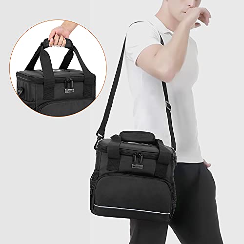 image for Trunab Reusable Cup Drink Carrier for Delivery with Adjustable Divider