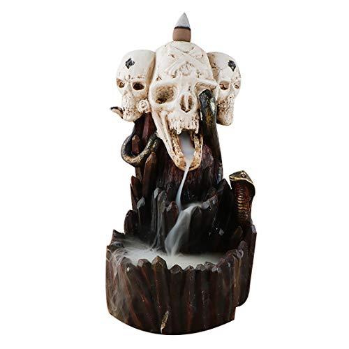 Backflow Incense Burner Resin Incense Holder Censer with 10PCS Backflow Incense Cones for Home Decoration (Monster) Cover