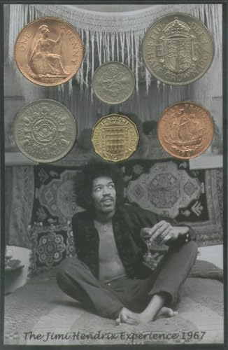 The Jimi Jimmy Hendrix Experience Are You Experienced Vintage Music Legends Retro Crown Coin Present Display Gift Set 1967