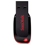 Versión USB: 2.0 Sandisk Cruzer Blade Unidad Flash USB 32 GB USB Tipo A 2.0 Negro, Rojo - Memoria USB (32 GB, USB Tipo A, 2.0, Deslizar, Negro, Rojo)
