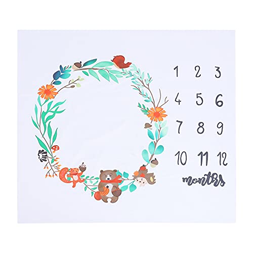 Yardwe Marco Mensal Do Bebê Cobertor Macio Fotografia Memória Animais Cobertores Foto Pano De Fundo