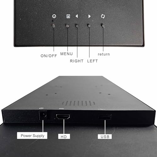 Image of VSDISPLAY 28'' Long Stretched Bar LCD Screen Monitor with USB /H /D Input | 1920x360 IPS Display for Gaming Marquee Cabinet,Store Shelf Advertising,Digital Signage