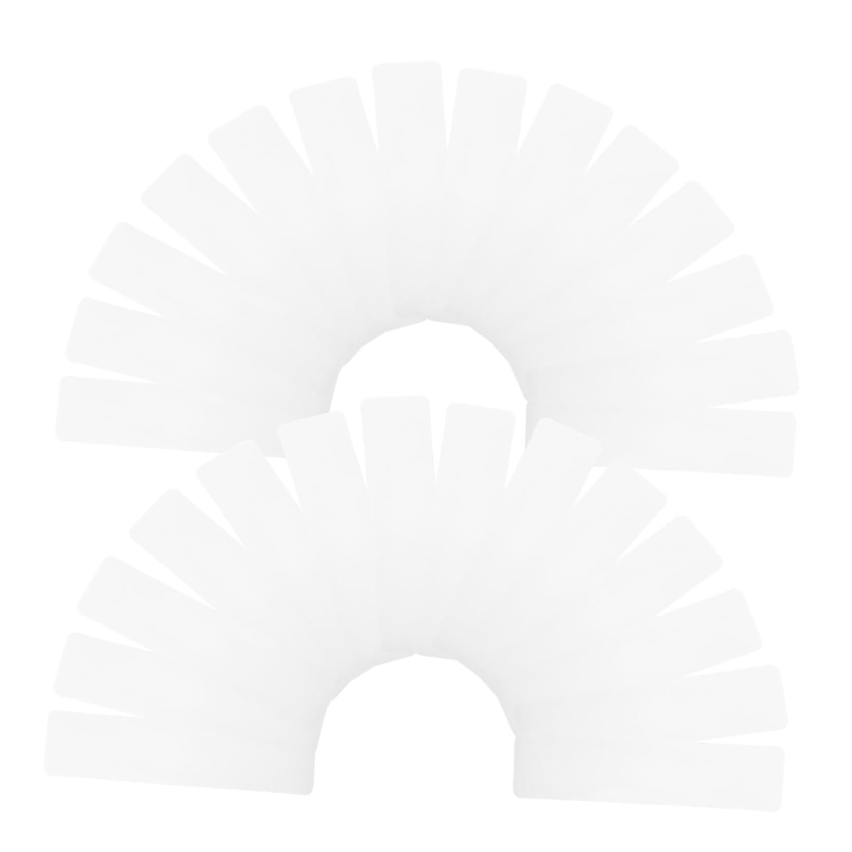 LIFKOME 48 Pairs Adhesive Tape Strap Hook and Loop Elastic Cord Buckle Strips Adhesive Strips Hanging Strips Nylon White